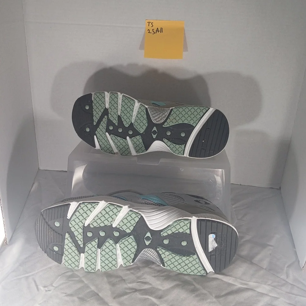APEX‎ X527 Women's Silver Teal Wide Athletic Running Shoes Sneakers US 9.5 - Picture 7 of 8